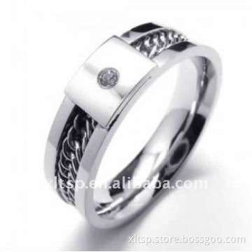 TR006 fashion Custom magnetic therapy titanium/stainless steel ring